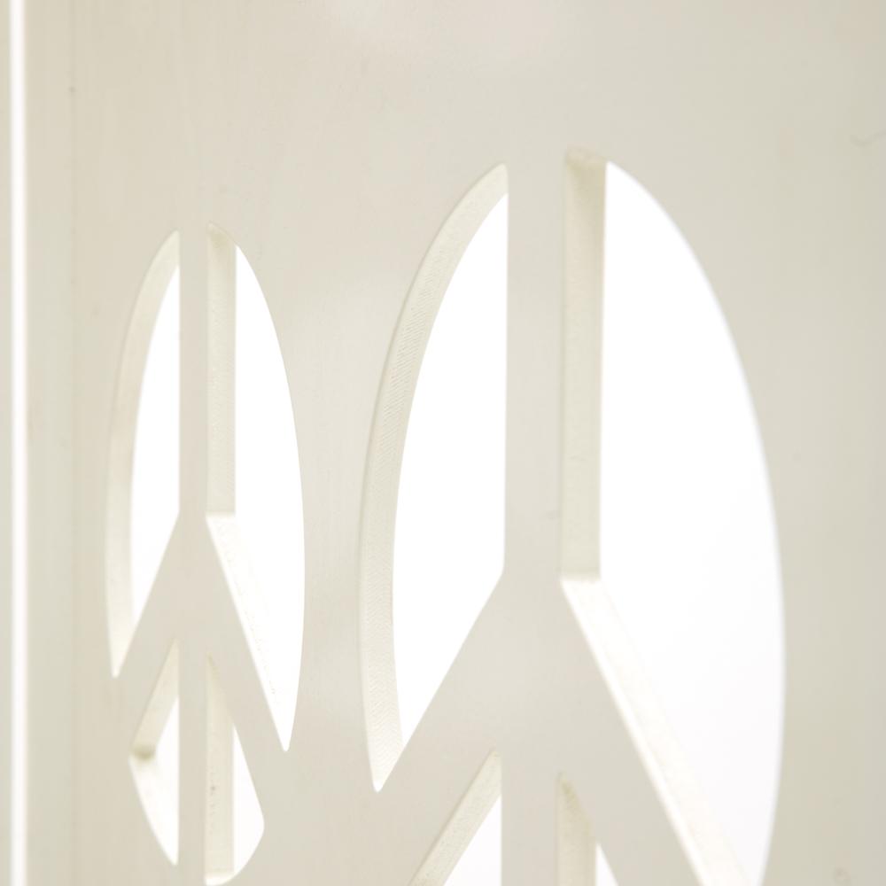 Peace Sign Screen Divider - White