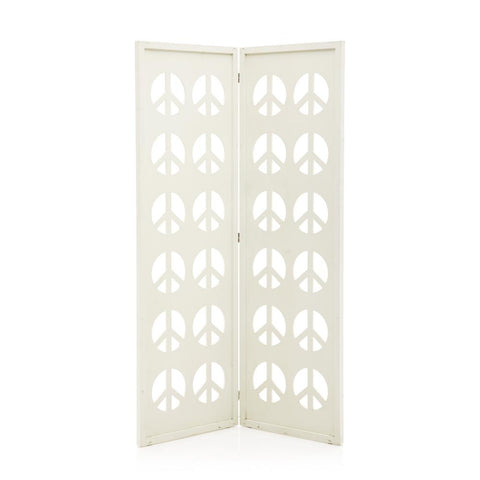 Peace Sign Screen Divider - White
