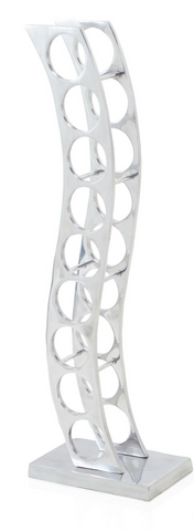 Chrome Wave Standing Bottle Rack