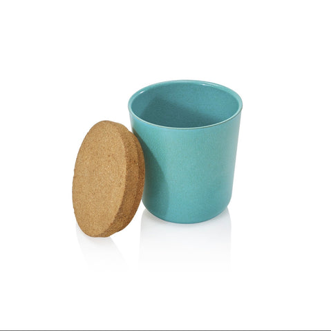 Blue Aqua Plastic Pot with Cork Lid Small (A+D)