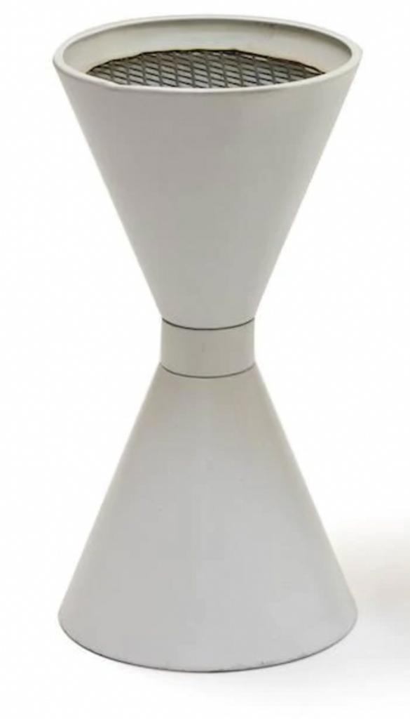 White Hourglass Double Funnel Planter