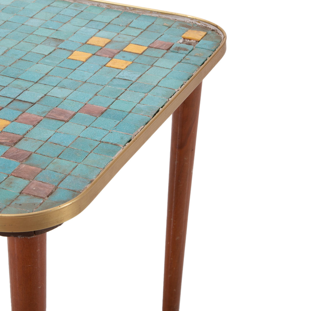 Teal Mosaic Side Table