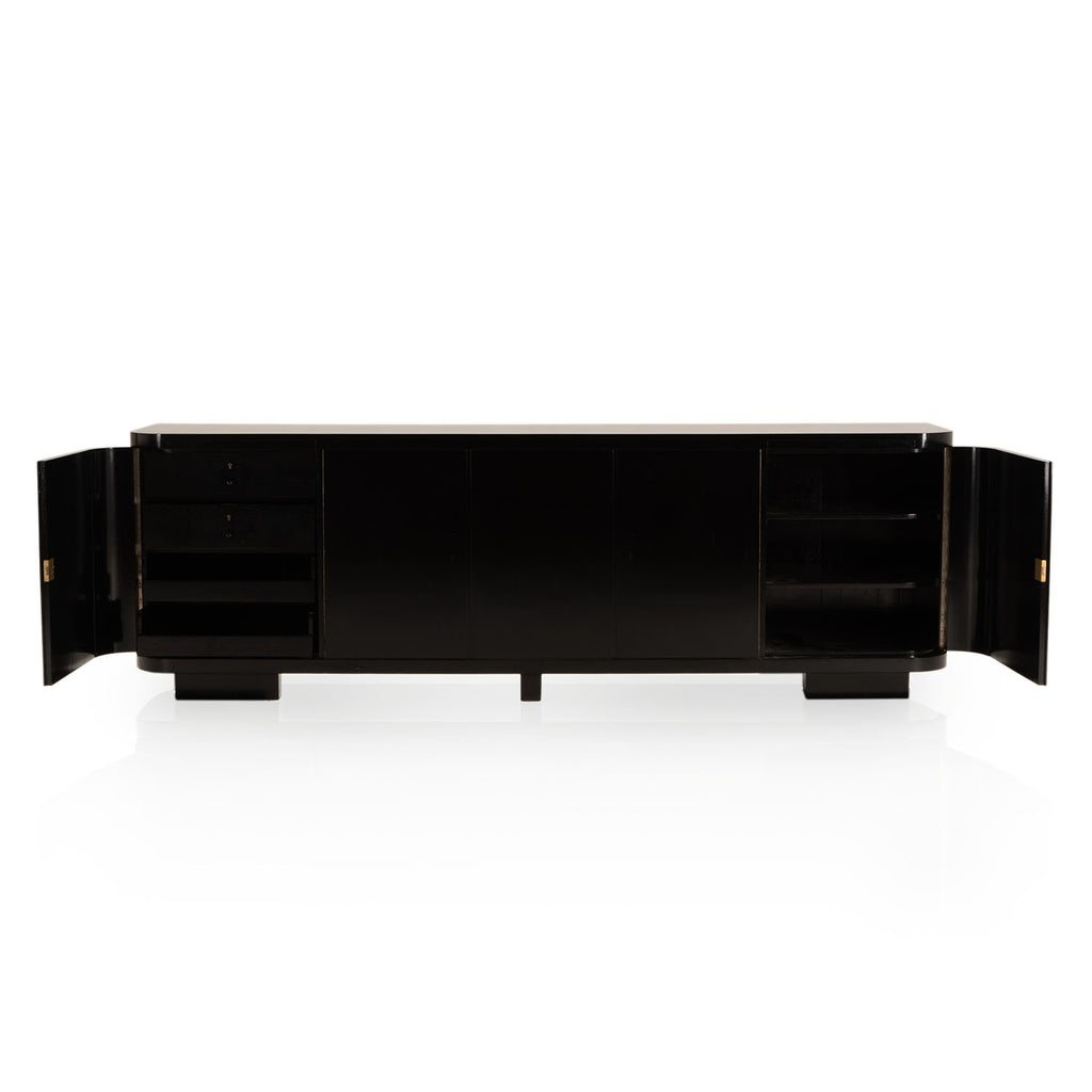 Huge Black Console Reception Counter Desk