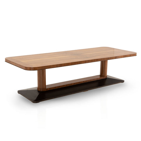 Mahogany Radial Conference Table with Pedestal Base
