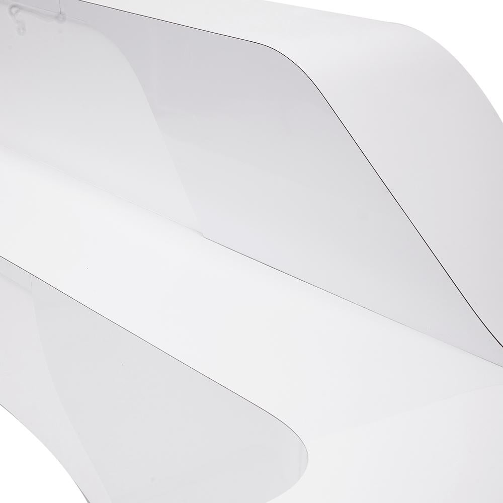 White Huge Modern Receptionist Desk
