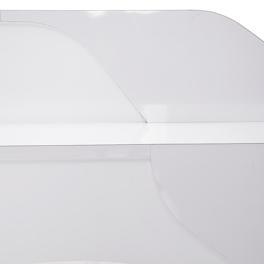 White Huge Modern Receptionist Desk