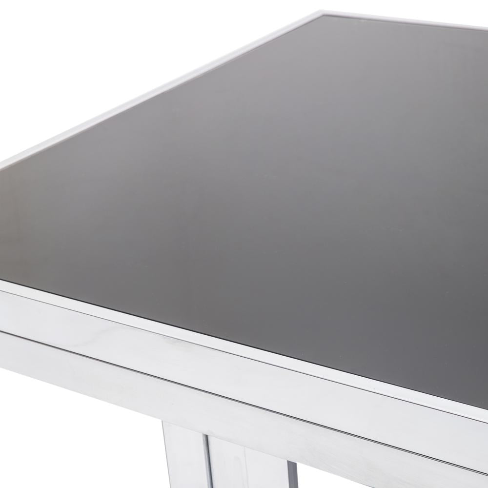 Large Smoked Glass and Chrome Coffee Table