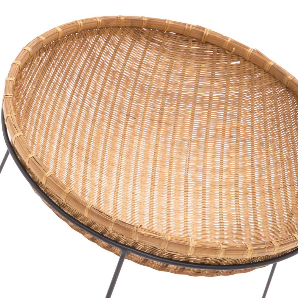 Woven Basket on Tripod Stand