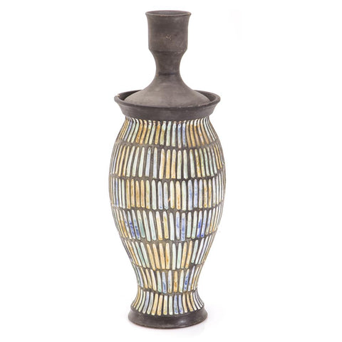 Brown Blue Vase