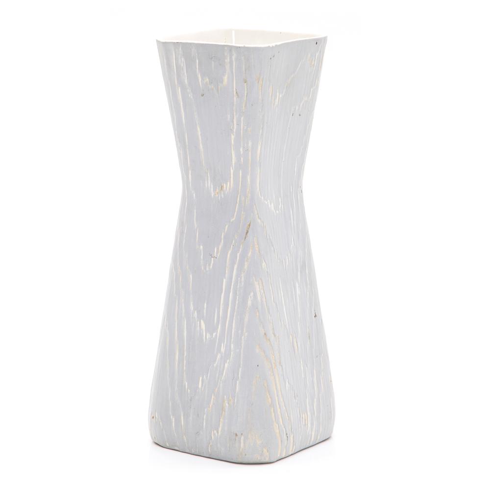 Grey Woodgrain Shawnee Hourglass Vase