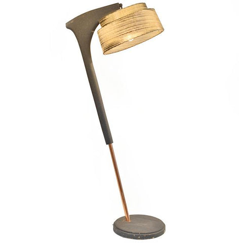 Copper Black Slanted Floor Lamp