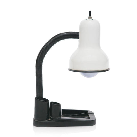 Black & White Adjustable Plastic Desk Lamp