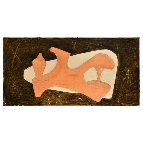 Huge Abstract Black with Pink Novak Painting