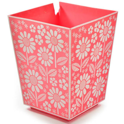Pink Sunflower Wastebasket