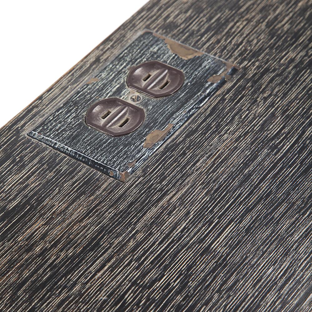 Grey Wood Bedside Table Cabinet