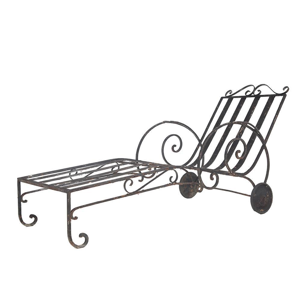 Black Metal Chaise