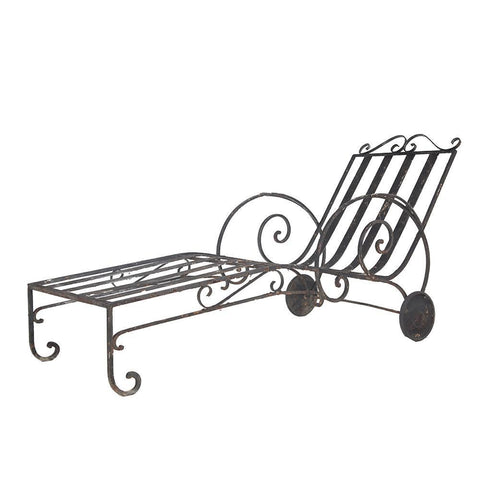 Black Metal Chaise