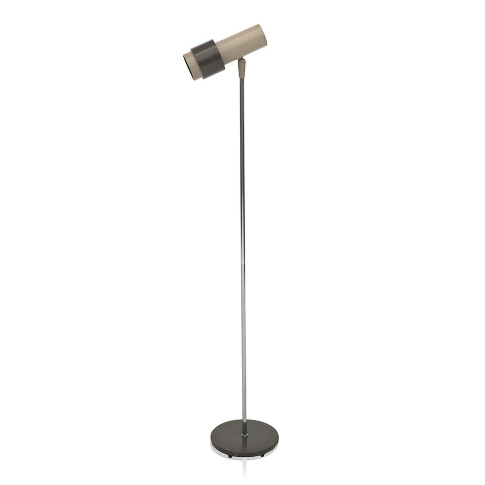 Black & Brown Modern Tube Floor Lamp