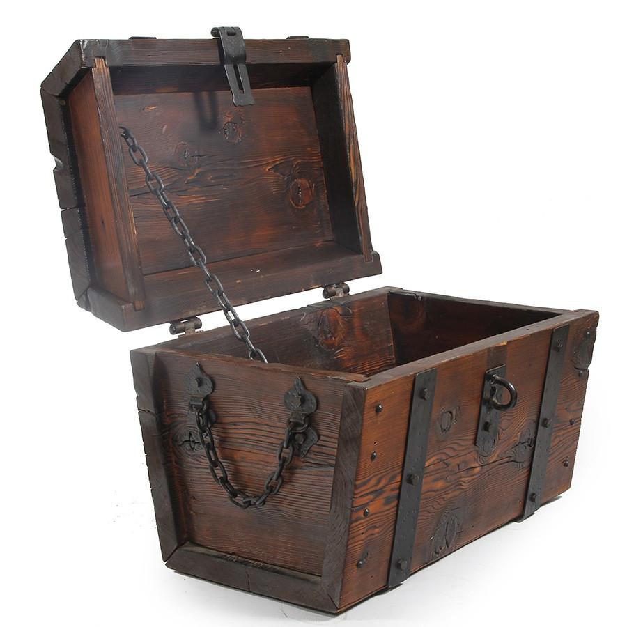 Dark Wood Treasure Chest