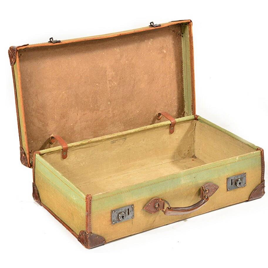 Hard Yellow Suitcase - Antique