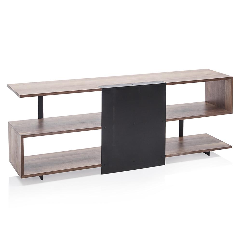 Modern Wood Zigzag Media Console