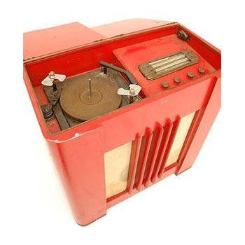 Antique Red Turntable System