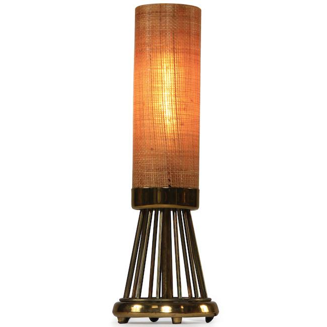 Burlap Cylinder Table Lamp