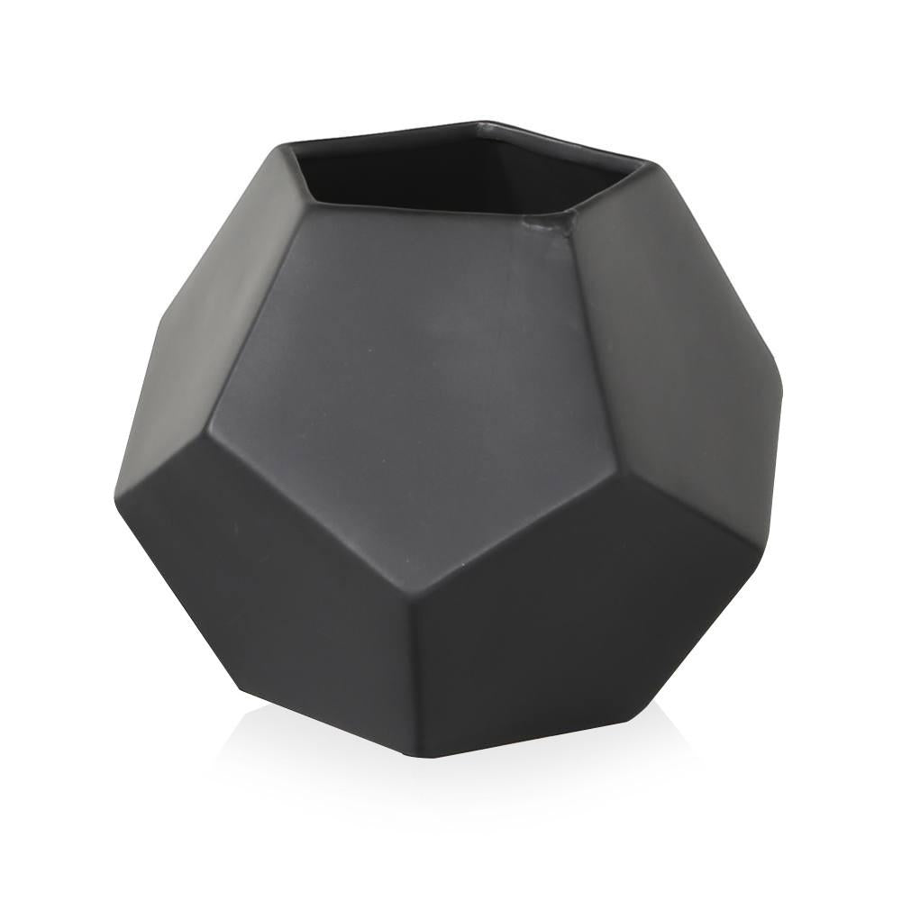 Black Pentagon Planter - Medium