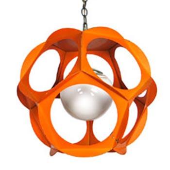 Red Circle Cut Outs Hanging Pendant