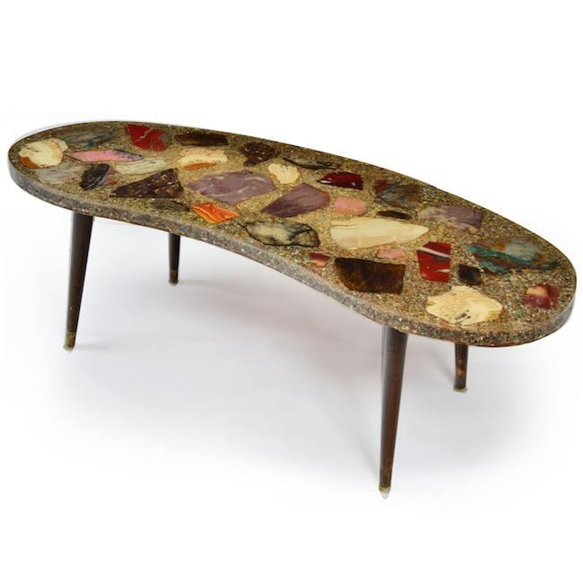 Resin Kidney Bean Brown Coffee Table