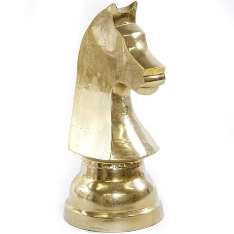 Gold Knight Chess Piece