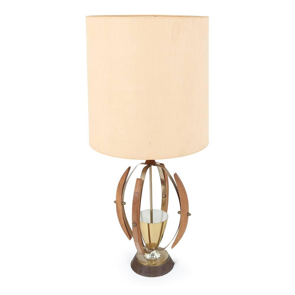 Brass Wood Lamp