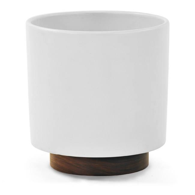 Case Study Ceramic Cylinder with Plinth - White