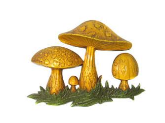 Mustard Mushroom Patch Wall Art