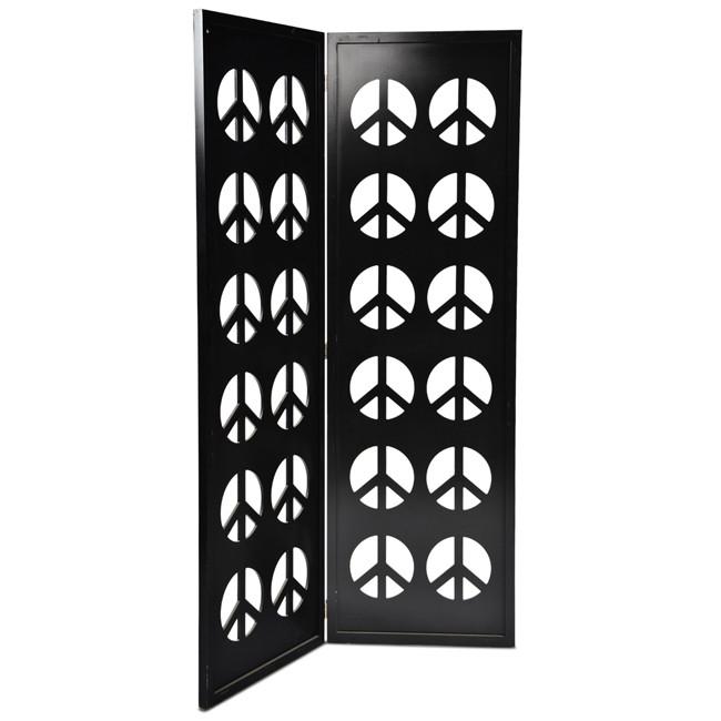 Peace Sign Screen Divider - Black