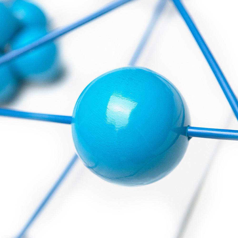 Blue Atom Wall Sculpture