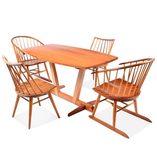 Solid Wood Wide Base Dining Table