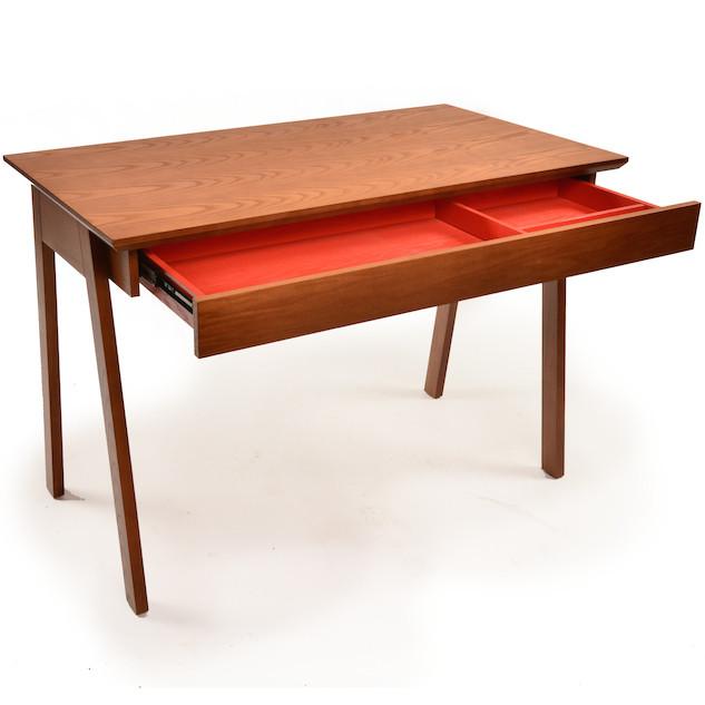 Small Simple Wood Desk with Single Drawer