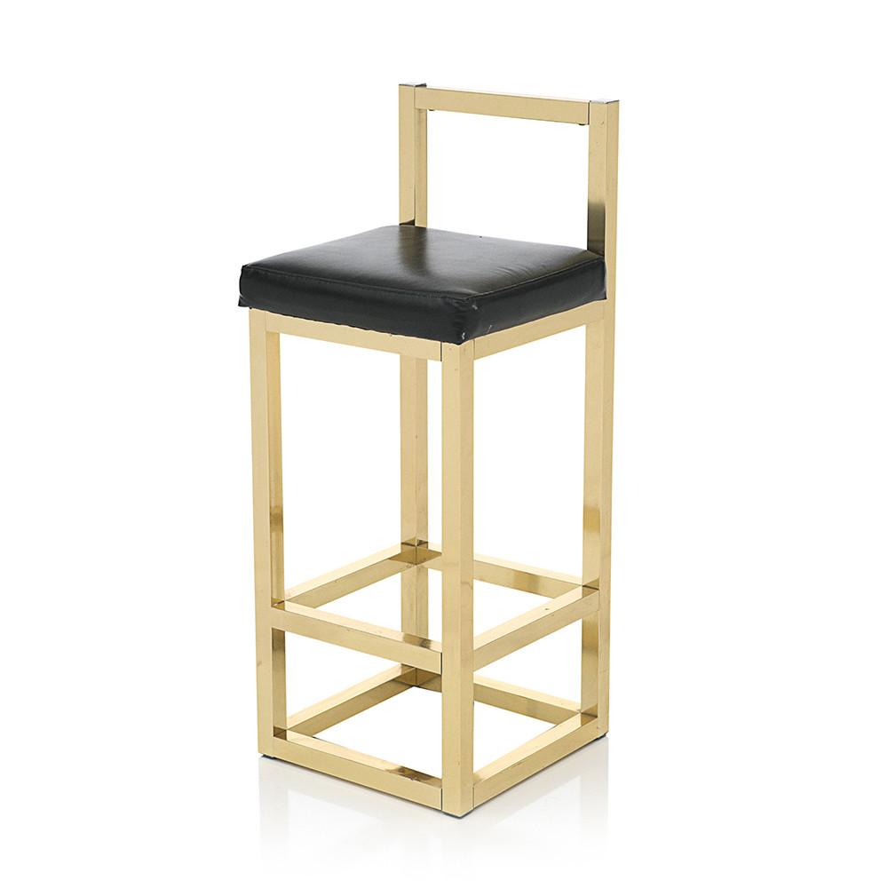 Gold Black Barstool