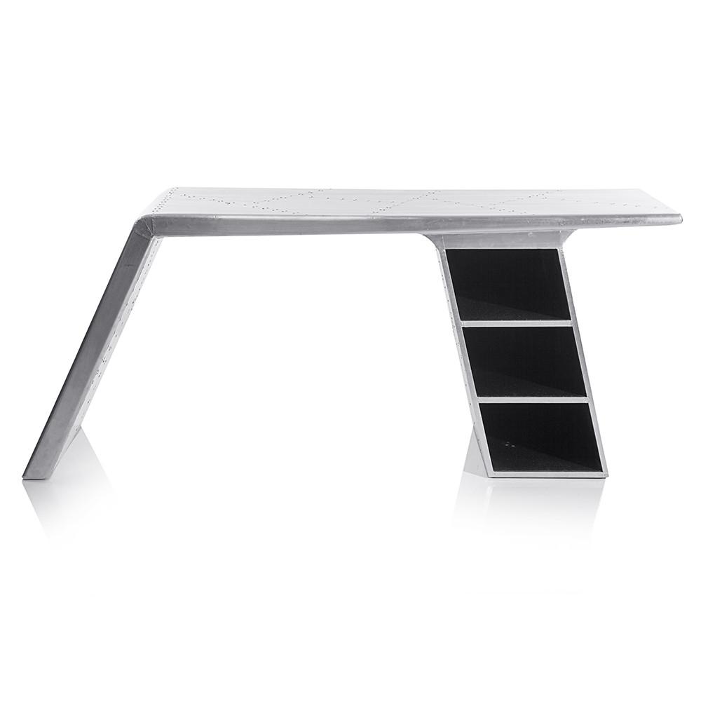 Aviator Hammered Aluminum Desk