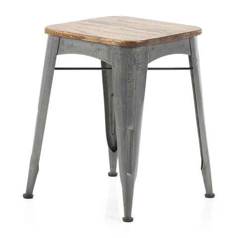 Metal and Wood Work Stool