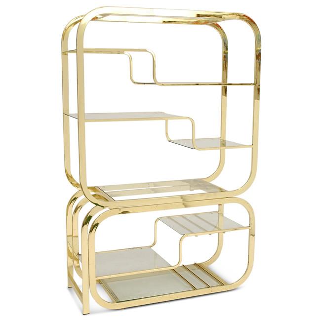 Gold Multi Tier Vintage Shelf Unit