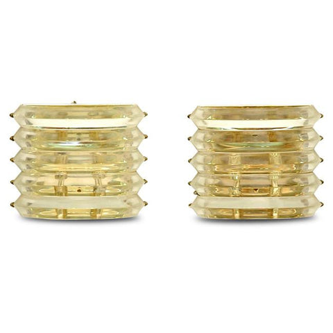 Brass and Lucite Stacked Sconce