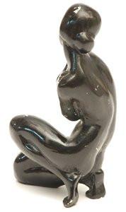 Black Nude Female Sculpture