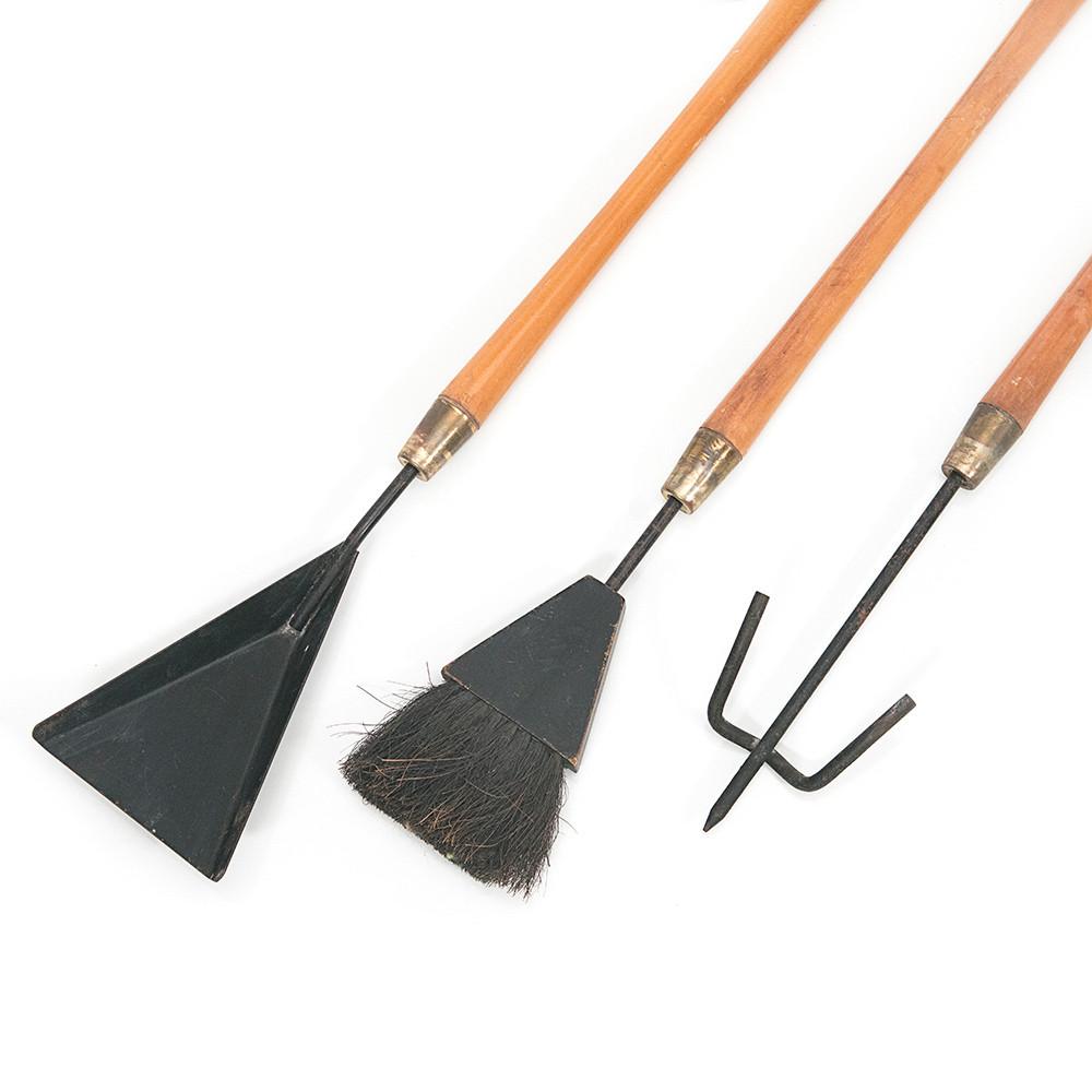 Wood Handle Fireplace Tools