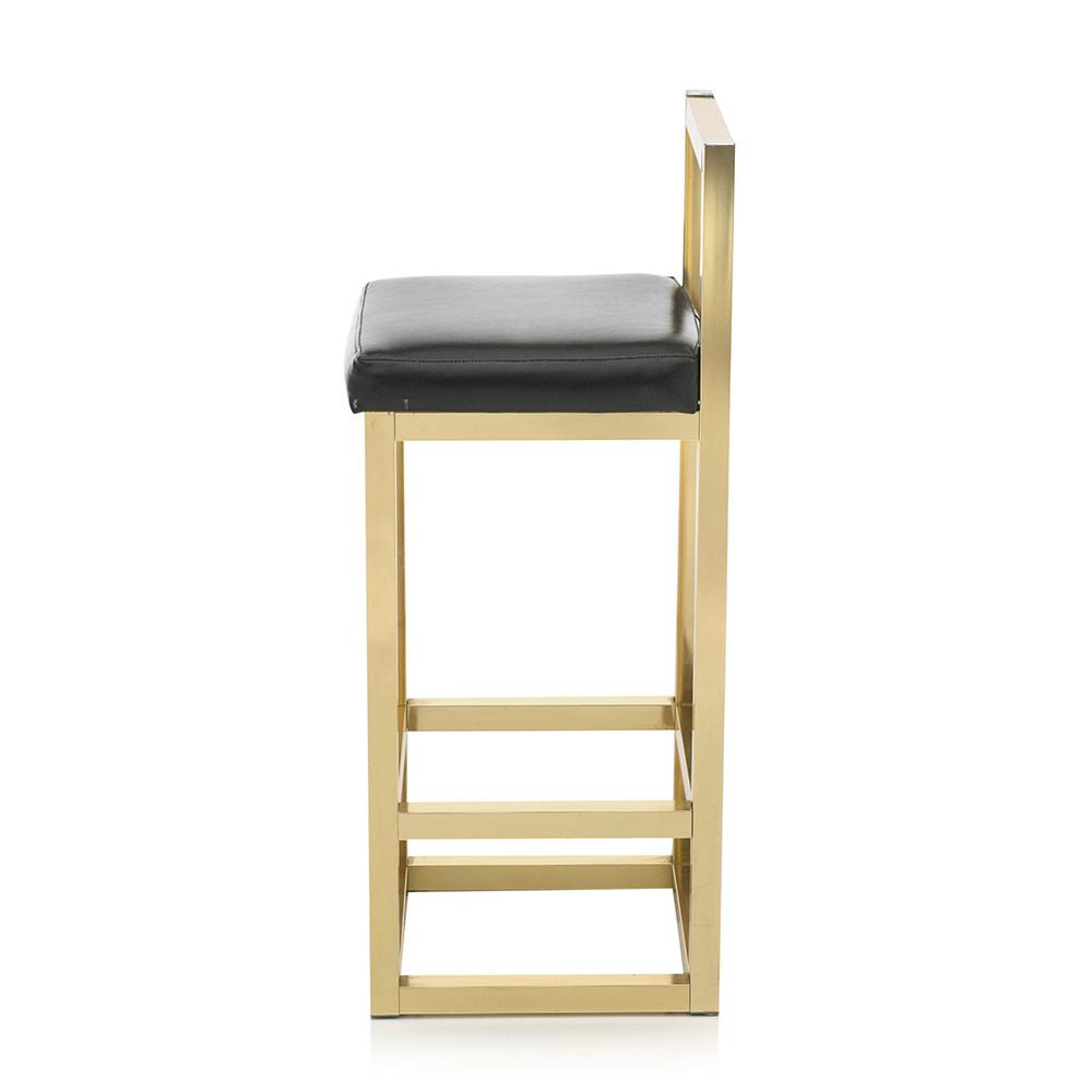Gold Black Barstool