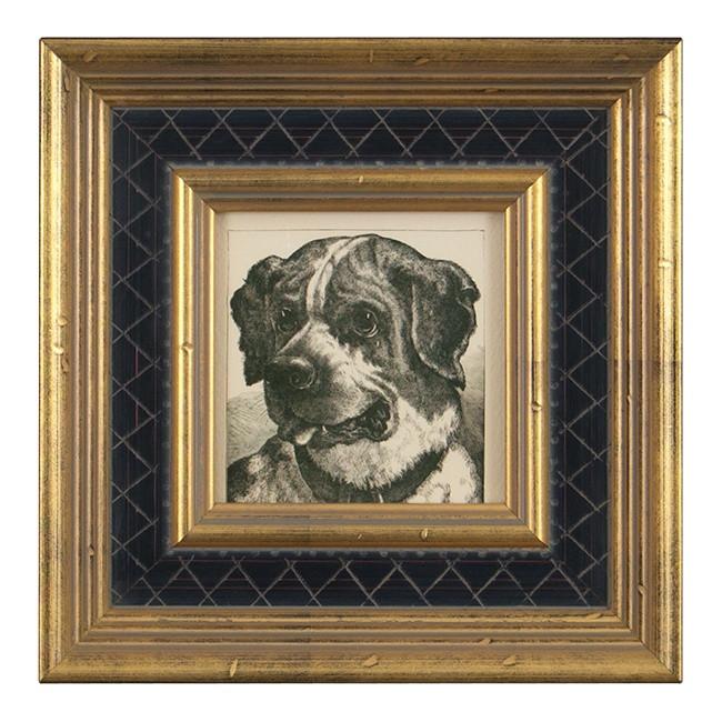 0193 (A+D) Dog Black Gold Frame