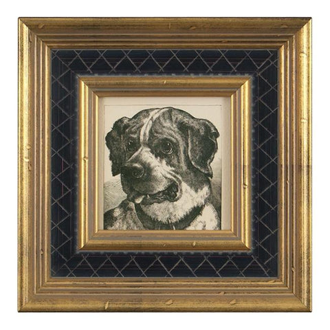 0193 (A+D) Dog Black Gold Frame