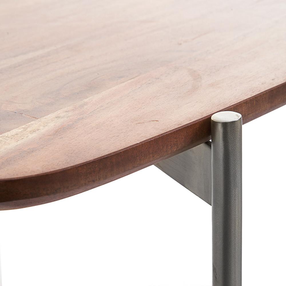 Wood and Brass Coffee Table