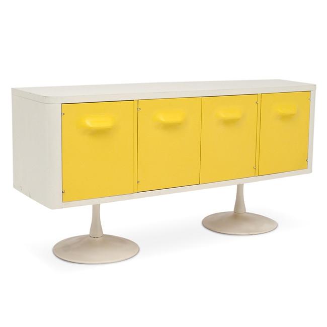 White& Yellow Mod Credenza